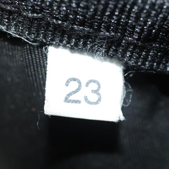 PRADA Travel Pouch Nylon Black Silver Auth hk2906